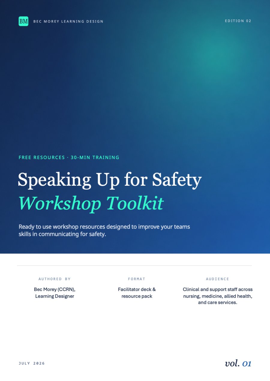 Cover of the Speaking Up for Safety Workshop Toolkit